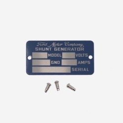 Generator Motor Data Plate for Ford GPW